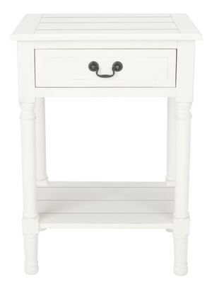 Whitney 1 Drawer Accent Table in White