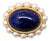 Vintage 1991 Napier Book Piece Cabochon Faux-Lapis and Faux-Pearl Brooch For Sale