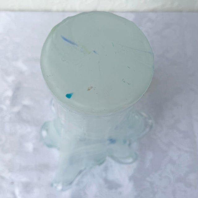 Murano Italian Hand-Blown Art Glass Vase Made in the Murano Tradition For Sale - Image 4 of 5