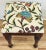 Mid 20th Century Vintage Upholstered Bombay Company Turned Wood Stool For Sale - Image 5 of 11