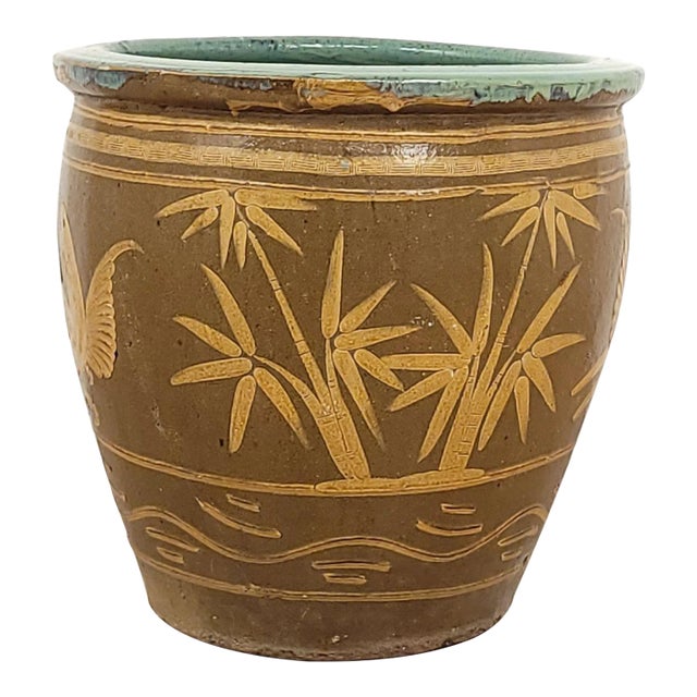 Vintage Large Shiwan Earthenware Planter, China Circa 1940 For Sale