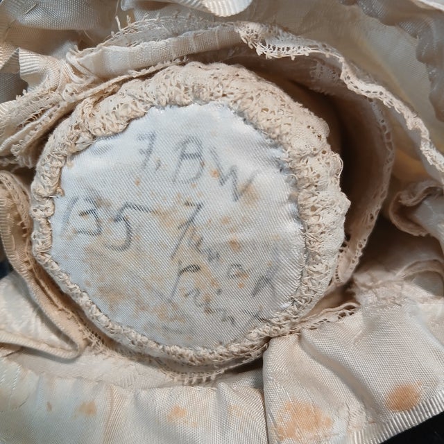 Textile Antique Handmade Bridal Doll 19th Century For Sale - Image 7 of 8