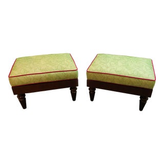Ethan Allen "Berwick" Ottomans - a Pair For Sale