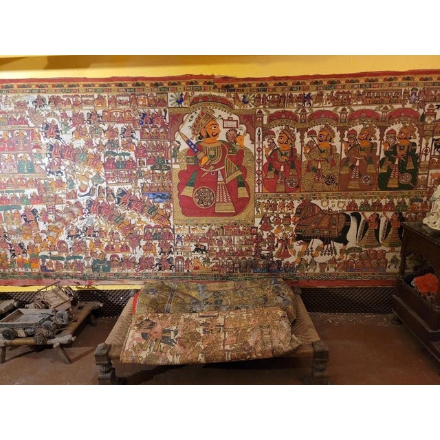 1980s Rajasthani Scroll Painting For Sale - Image 10 of 12