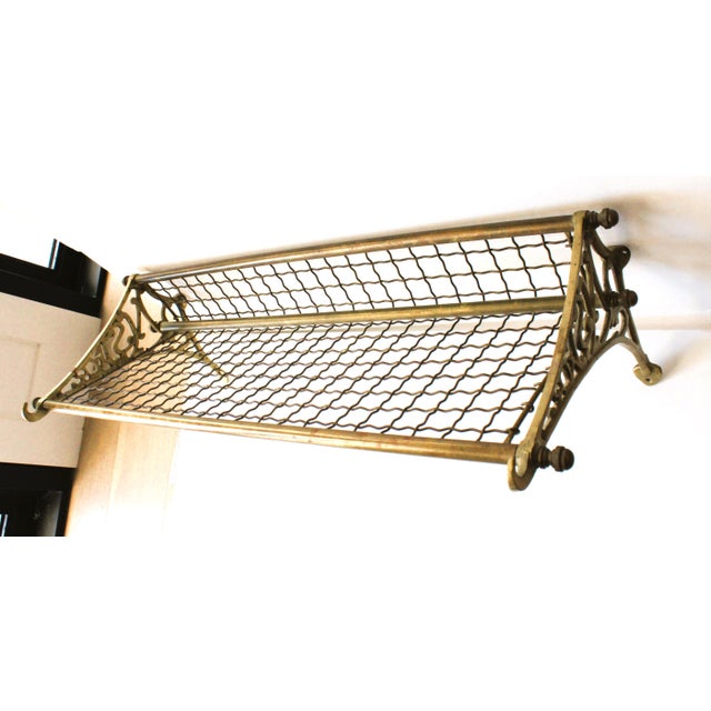 English 1920's English Pullman Luggage Rack, 28.5" Lgth, Unlaquered Finish For Sale - Image 3 of 3