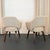 1960s Pair of Eero Saarinen for Knoll Wood Executive Armchairs in Cream Tweed For Sale - Image 10 of 10