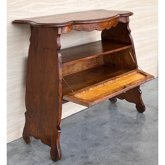 Early 20th Fall Front Door Rustic Console Table With Shelve For Sale - Image 12 of 12