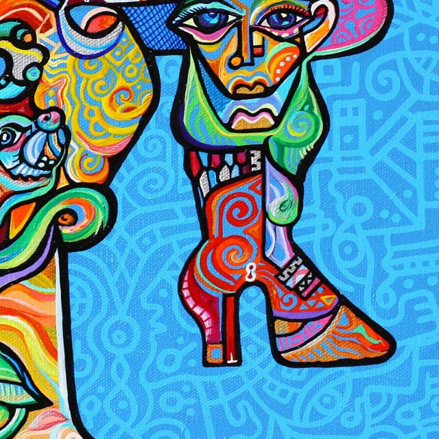 This is a one of a kind original cubist painting by San Diego artist, Alexander Arshansky. Its dimensions are 18" x 24" x...