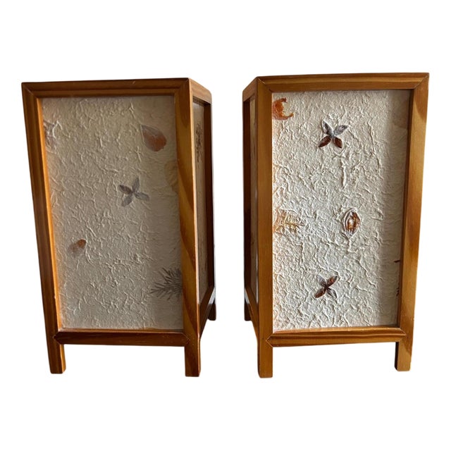 Dried Flower Lamps, 1970s, Set of 2 For Sale