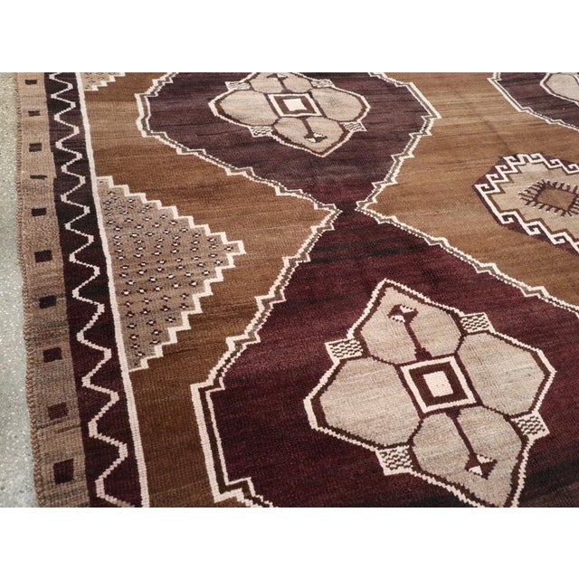 Tribal Galerie Shabab Collection Mid-20th Century Handmade Turkish Anatolian Tribal Room Size Carpet For Sale - Image 3 of 8