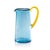Modern Lagoon Glass Juice Pitcher- Aqua, Green & Yellow For Sale - Image 3 of 3