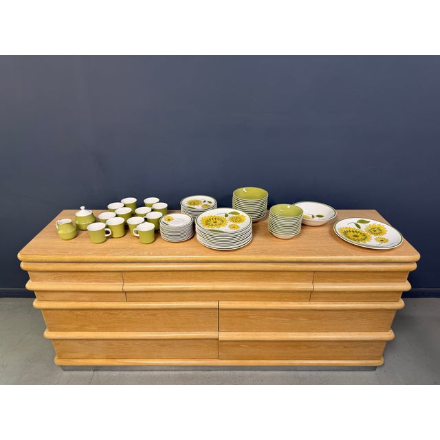 1970s Mikasa "Tampa" Dinnerware Set, 12 Place Settings, Avocado Green & Yellow - 74 pcs For Sale - Image 13 of 13