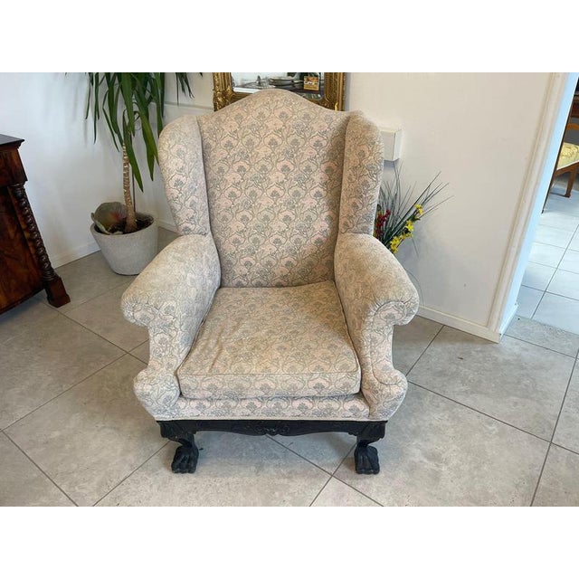 Old historicism fireplace chair wing chair height x width x depth 118 x 94 x 85 x seat height 49 This is a wing chair club...