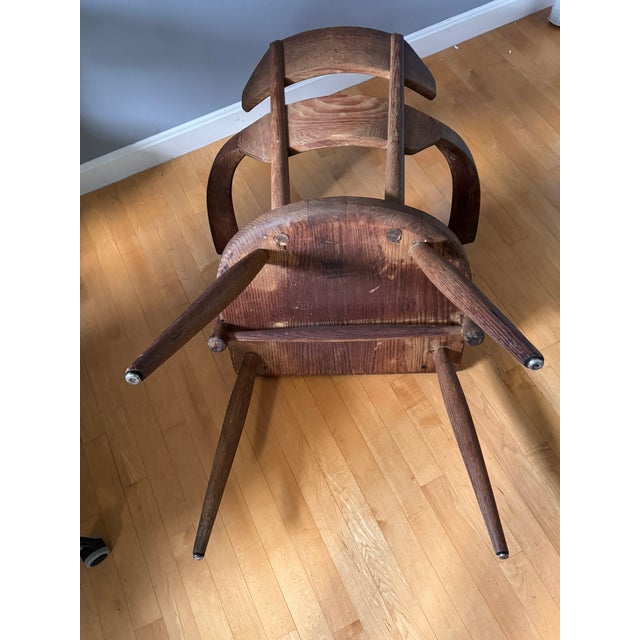 Jamestown Lounge Co. Mid-Century British Oak Armchair by Jamestown Lounge Company For Sale - Image 4 of 7