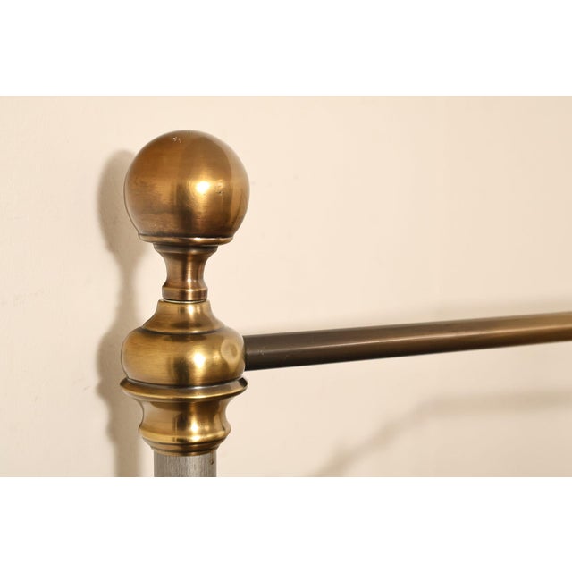 Contemporary Iron And Brass King Size Metal Bed Frame For Sale - Image 13 of 18