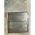 This vintage geometric wall panel presents a clean square silhouette dominated by a striking ribbed mirror surface, its...