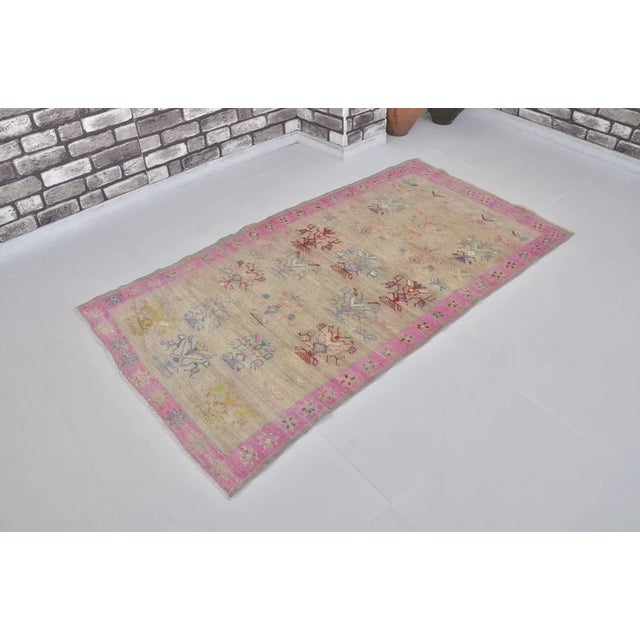 1950s Wool Oushak Anatolian Carpet For Sale - Image 4 of 10