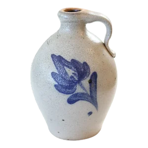 Vintage Salt Glazed Stoneware Pottery Jug