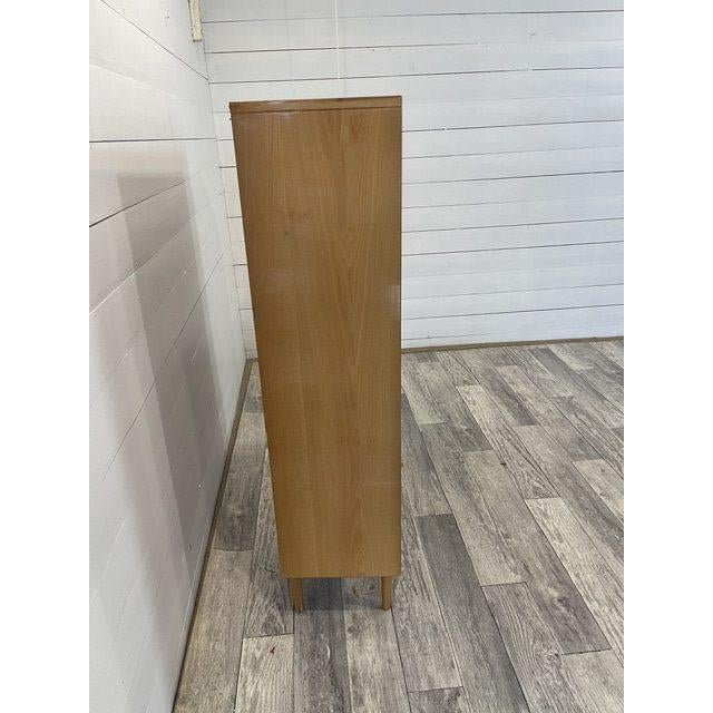 Glass Vintage Bookcase with Sliding Doors from Novy Domov, 1976 For Sale - Image 7 of 10