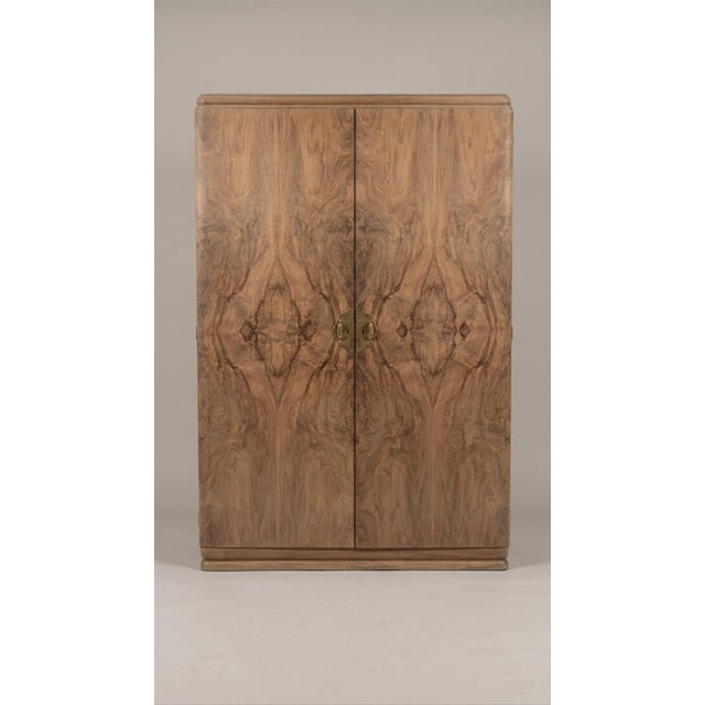 Art Deco Style Wardrobe in Walnut, France, 1940 For Sale - Image 4 of 4