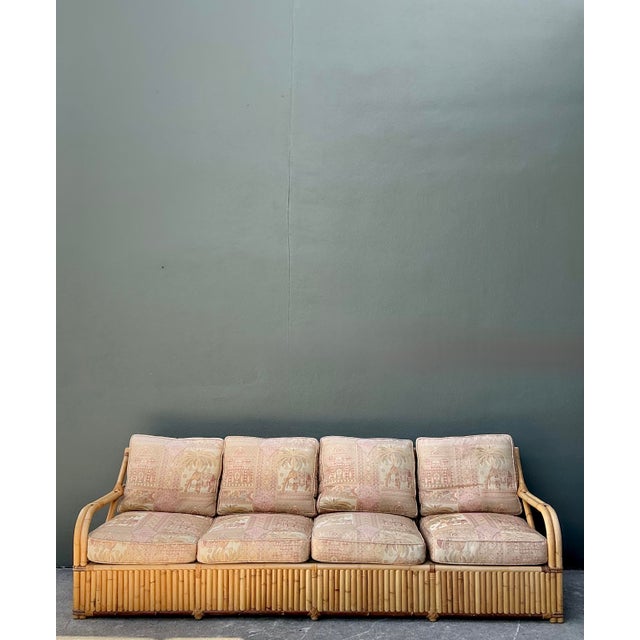 Bielecky Brothers Vintage Bielecky Brothers Rattan Sofa For Sale - Image 4 of 12
