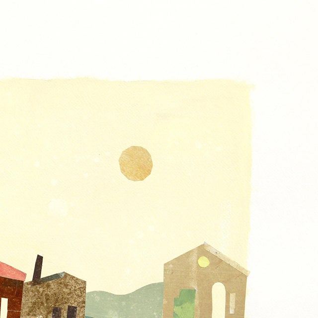 Contemporary Prairie Stories - Original Contemporary Prairie Landscape Watercolor Collage Mixed Media Work on Paper by Maria C Bernhardsson For Sale - Image 3 of 7
