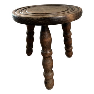 Vintage French Tripod Stool For Sale