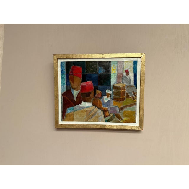 Mid-Century Modern Olle Von Schewen, På gatan i Tetuan, Oil on Canvas For Sale - Image 3 of 18