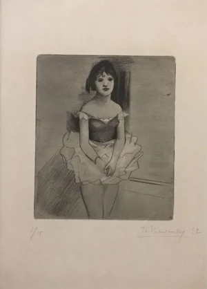 Dancer - Original Etching by Theodore Stravinsky - 1932 1932