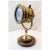 Vintage 1930's brass yacht search light mounted on a walnut base. The light has a handle on the back to move the light up...