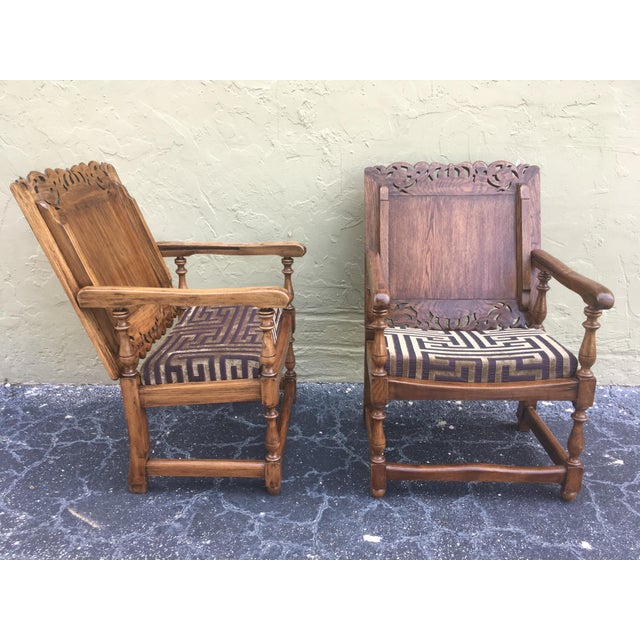 Renaissance 19th Century Convertible Pair of Monk's Chair or End Table, Foldable Armchair For Sale - Image 3 of 18