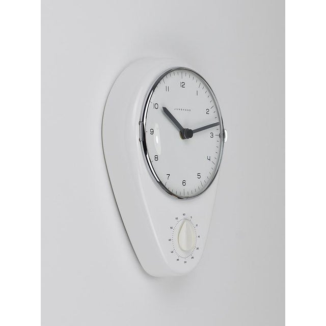 Mid-Century Modern White Wall Clock & Timer by Max Bill for Junghans, Germany, 1950s For Sale - Image 14 of 16