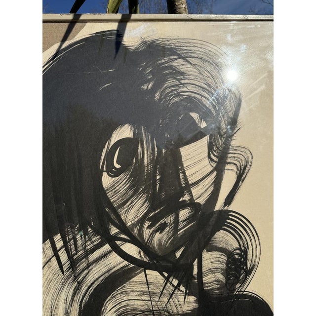 Henri Ren, Expressionist Portrait, 1987, Oil For Sale - Image 7 of 10