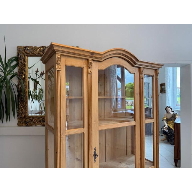 1970s Rustic Display Cabinet in Natural Wood, 1970s For Sale - Image 5 of 13