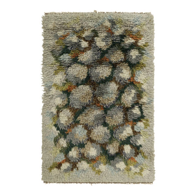 Vintage Swedish Rug With Polychromatic Geometric Pattern | Rug & Kilim For Sale