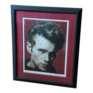 Contemporary Seriolithograph James Dean Photo Mosaic Pop Art Print by Neil J Farkas