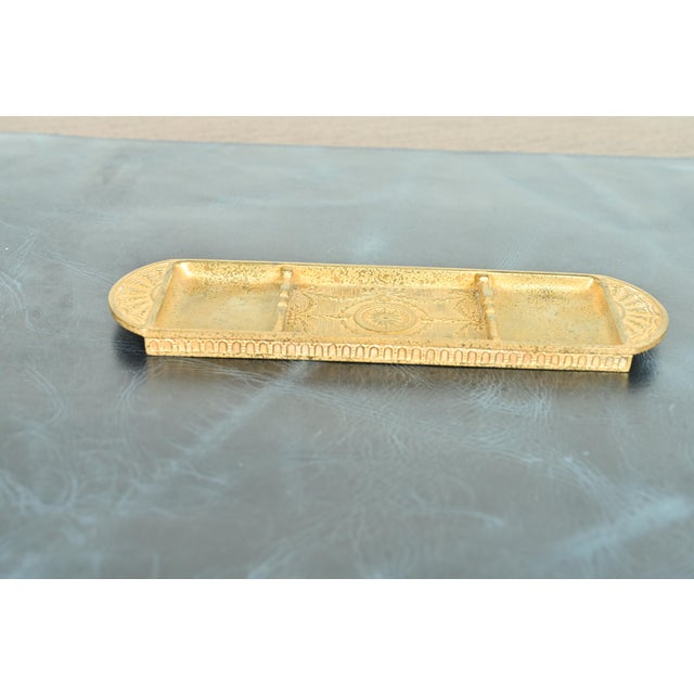 Tiffany Studios Tiffany Studios New York Adam Pattern Bronze Doré Pen Tray For Sale - Image 4 of 12