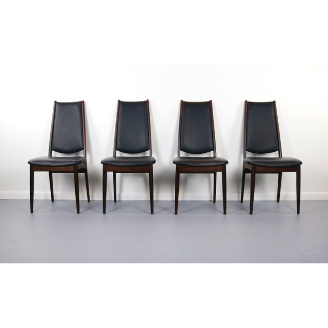 Mid-Century Modern Rosewood Danish Modern Dining Chairs - a Set of 4, Denmark For Sale - Image 3 of 5