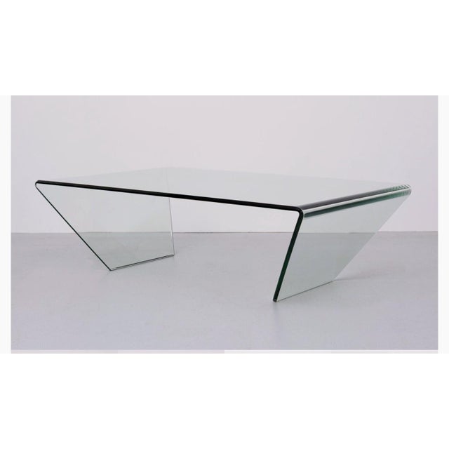 Bent Glass, a Modern Coffee Table For Sale