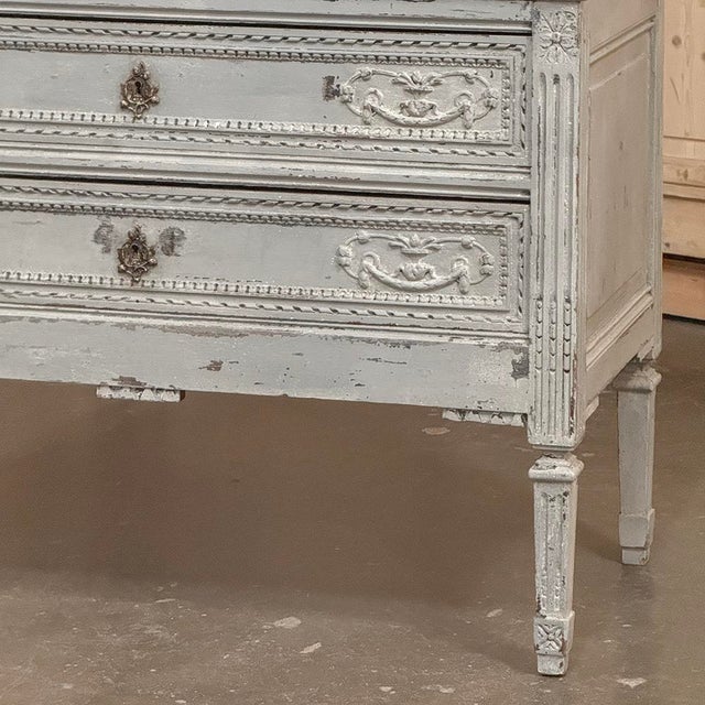 19th Century Country French Louis XVI Painted Secretaire For Sale - Image 9 of 16