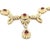 Contemporary Diamond Ruby 18ct Necklace 18k Yellow Gold Floral Leaf Style Evening Wear For Sale - Image 3 of 7