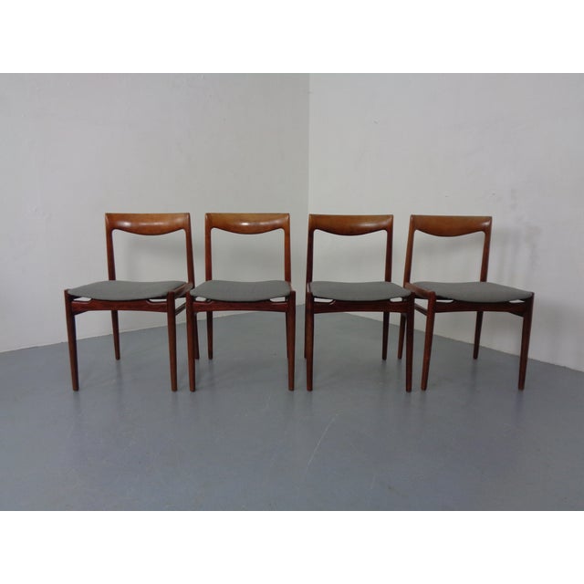 Set of 4 solid wood chairs by Interlübke from the 1960s. I have official proof of authenticity such as vintage catalogs,...
