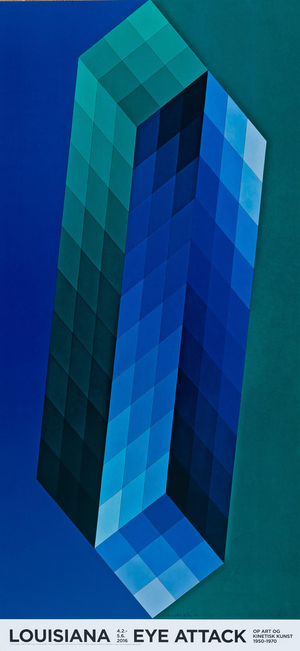 Eye Attack Poster after Victor Vasarely
