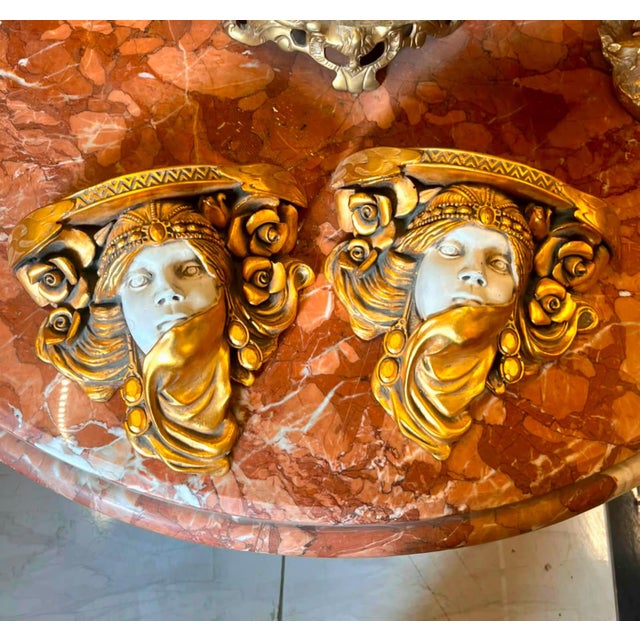 Bring timeless European elegance to your home with this exquisite Art Nouveau-inspired bronze wall plaque, featuring the...