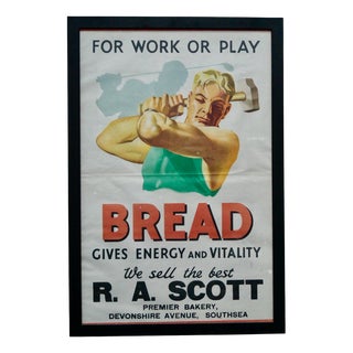 Vintage Scotts Bakery Advertising Poster, 1920s For Sale