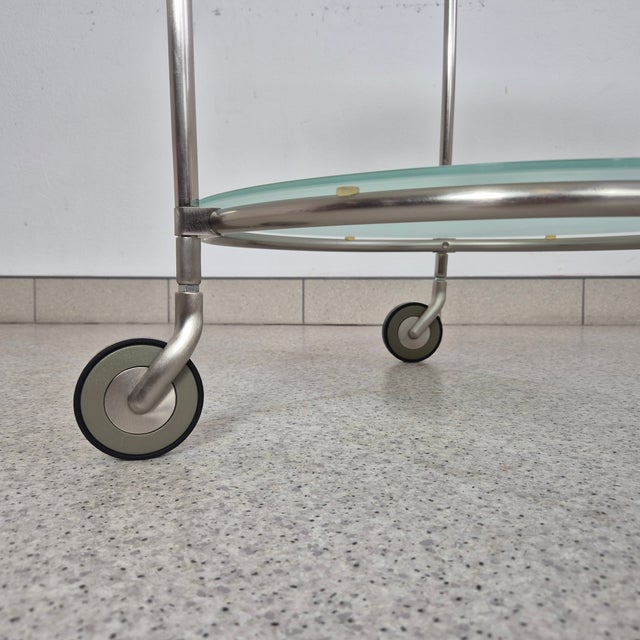 Contemporary Strind 2-Tiered Bar Cart by Ehlen Johansson for Ikea, 1980 For Sale - Image 3 of 10