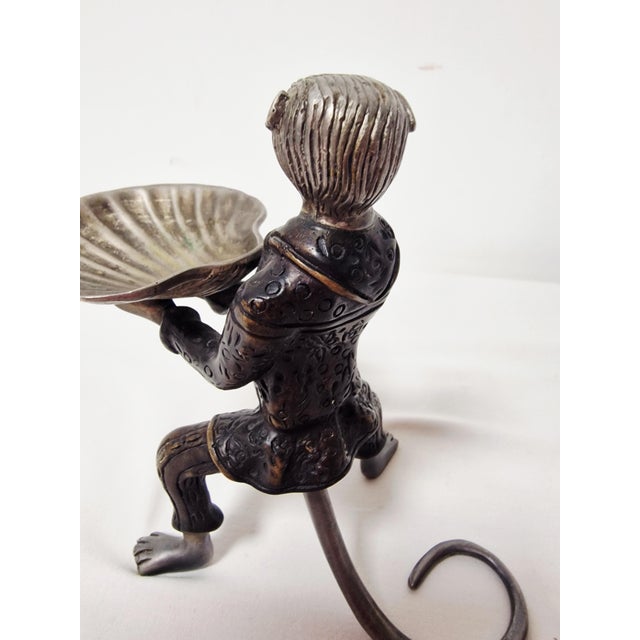 Monkey Butler Candleholders in Bronze, 1890s, Set of 2 For Sale - Image 14 of 15