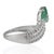 Not Yet Made - Made To Order Victorian Inspired Certified 1.14 Ct Pear Cut Emerald & Diamond Crown Cocktail Ring Size 8 For Sale - Image 5 of 14
