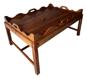 Late 20th Century Large Ralph Lauren Knotty Pine Tray Top Coffee Table