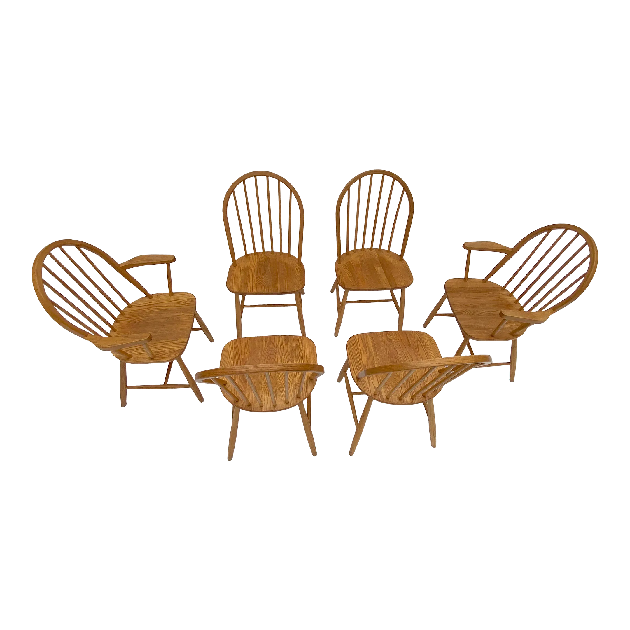 Mid 20th Century Erik Ole Jørgensen Oak Dining Chairs for Tarm